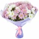 Buchet 9 crizanteme albe si roz